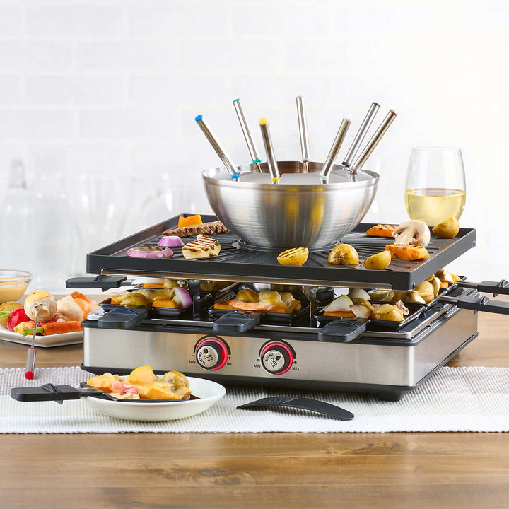 Trudeau - Ensemble de gril pour raclette et fondue électrique 30 pcs