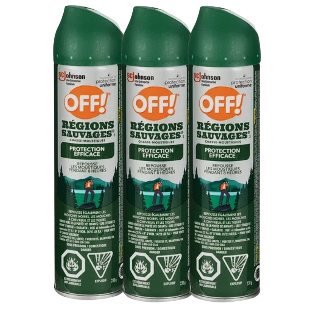 Johnson - Régions sauvages insectifuge aérosol Spray 3 Pack x 255 g