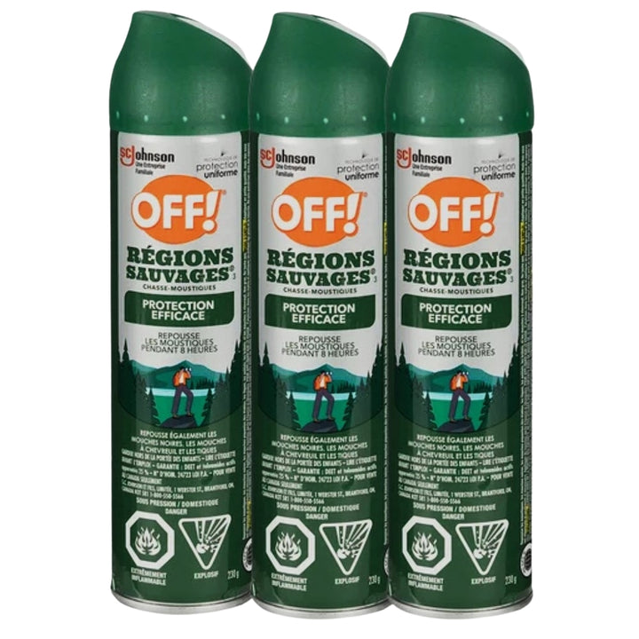 Johnson - Régions sauvages insectifuge aérosol Spray 3 Pack x 255 g