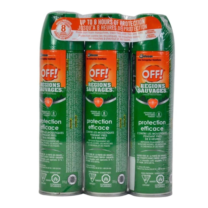 Johnson - Régions sauvages insectifuge aérosol Spray 3 Pack x 255 g