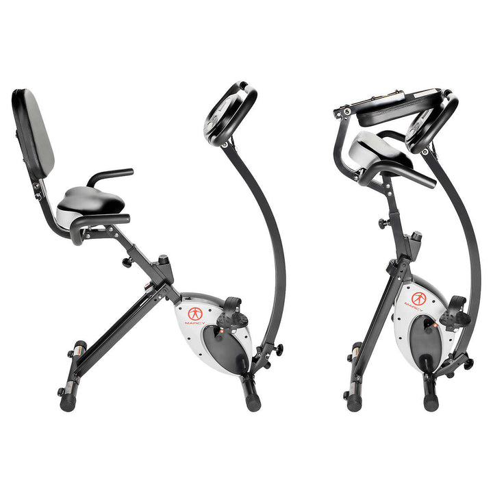 Marcy Foldable Exercise Bike with High Back Seat