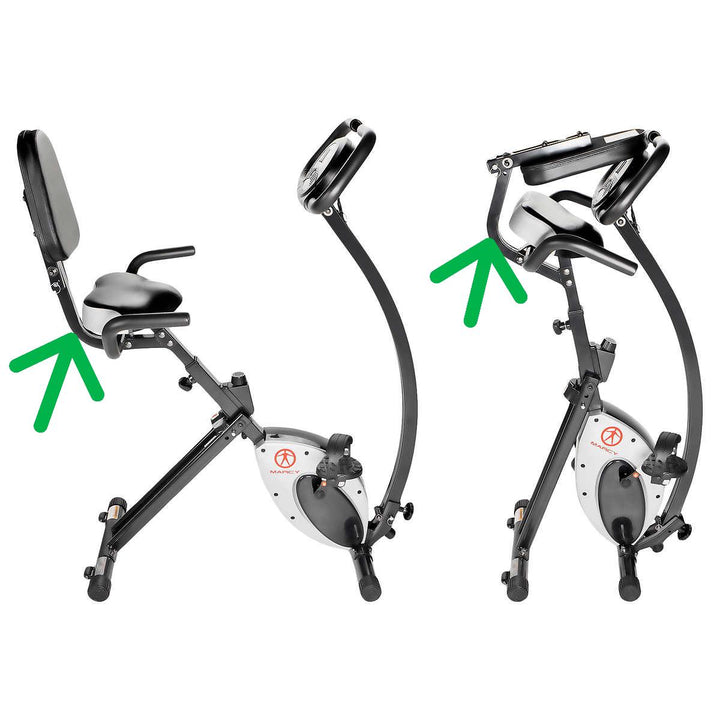 Marcy Foldable Exercise Bike with High Back Seat