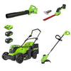 Greenworks - Ensemble d'entretien extérieur 24 V, 4 pièces