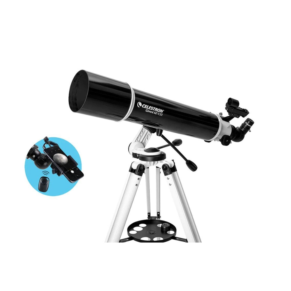 Celestron - Téléscope Omni AZ  102 avec adapteur pour téléphone intelligent