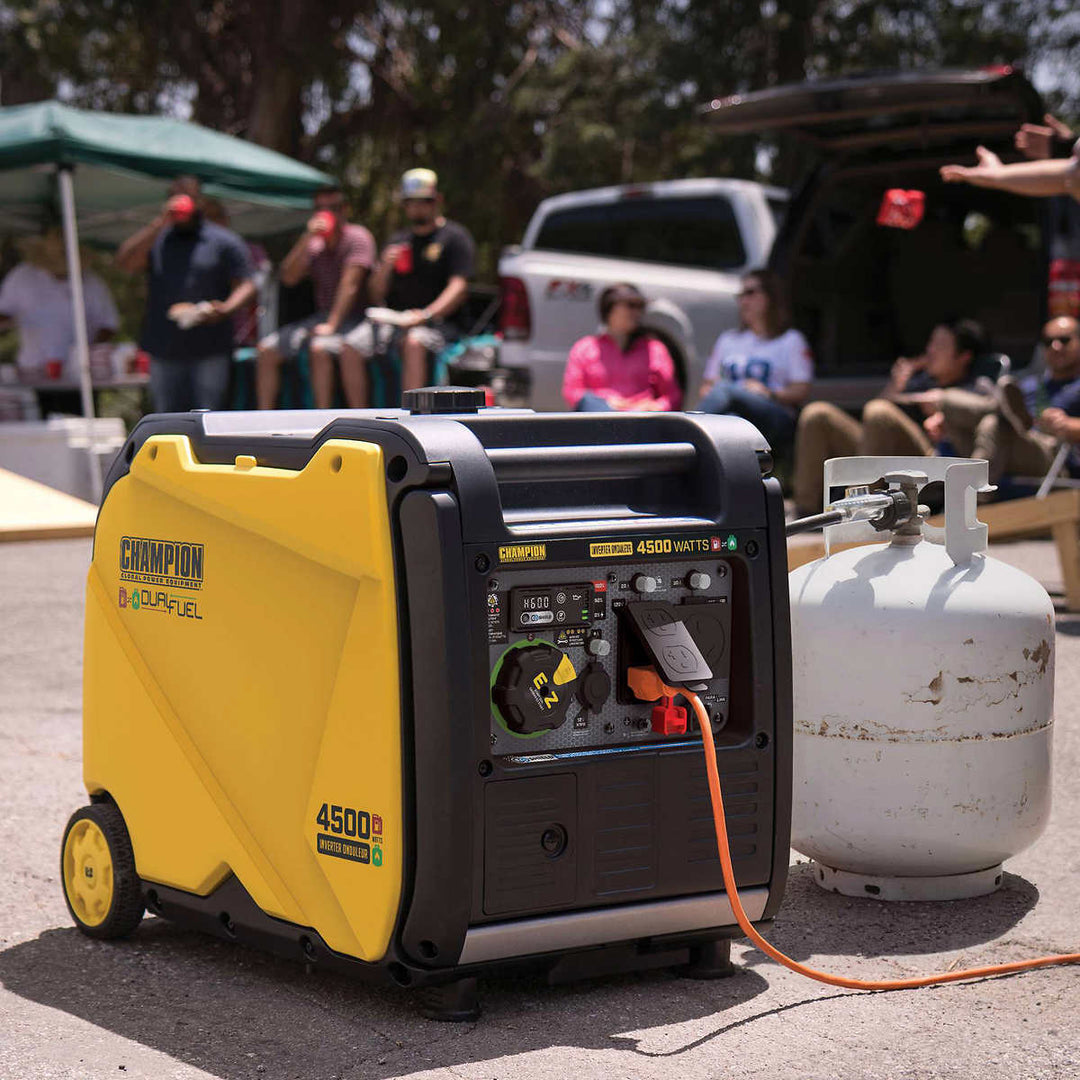 Champion - Génératrice de 4 500 watts BICARBURANT avec démarrage électrique