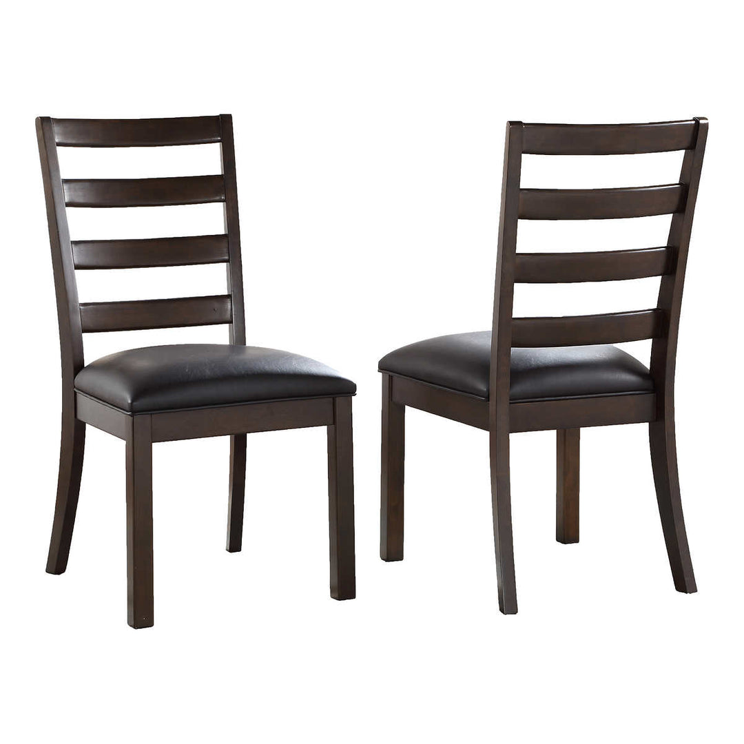 Ensemble de 2 chaises pour salle à manger avec lattes contemporain
