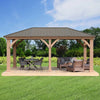Yardistry - Pavillon de jardin 12 pi × 20 pi à toit en aluminium