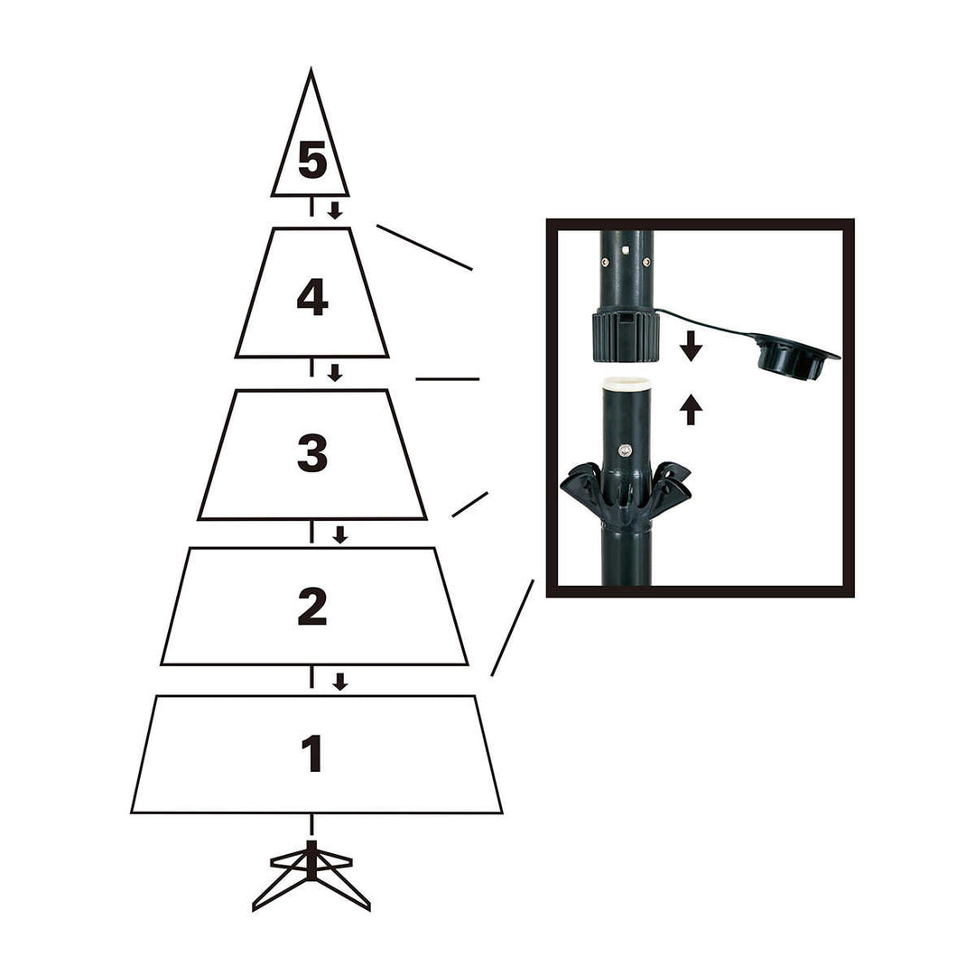 Sapin de Noël artificiel illuminé Aspen EZ Connect de 2,7 m (9 pi)