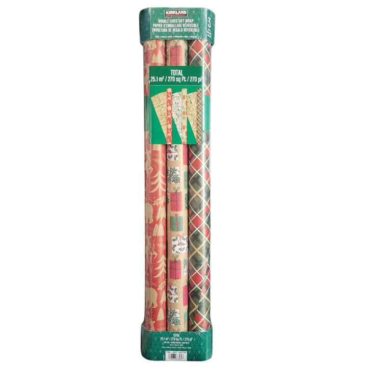Kirkland Signature Double-Sided Gift Wrap - 3-Pack