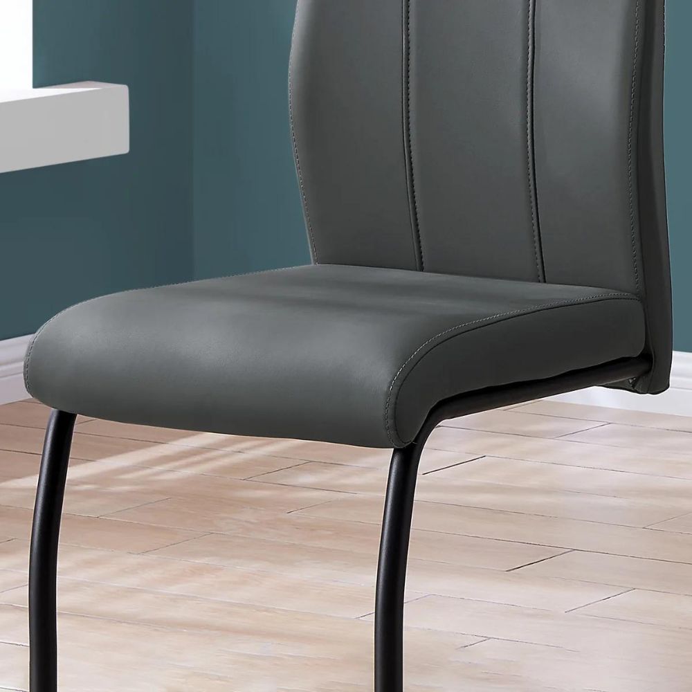 Geri - Ensemble de 2 chaises contemporain avec cadre noir