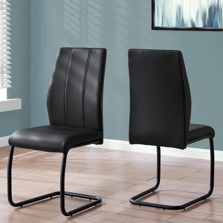 Geri - Ensemble de 2 chaises contemporain avec cadre noir