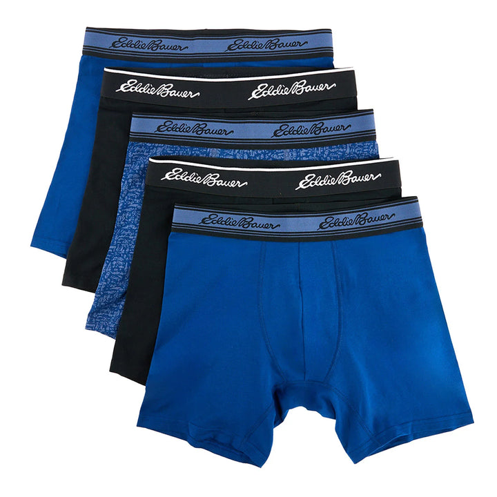 Eddie Bauer Men's Boxer Shorts (Boxer Style), Five Pack