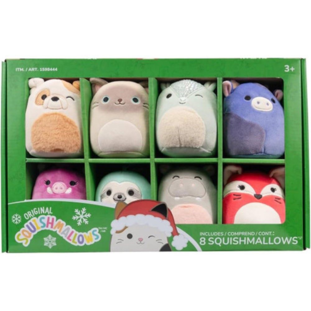 Kelly Toys - Ensemble de 8 peluches Squishmallows multicolore