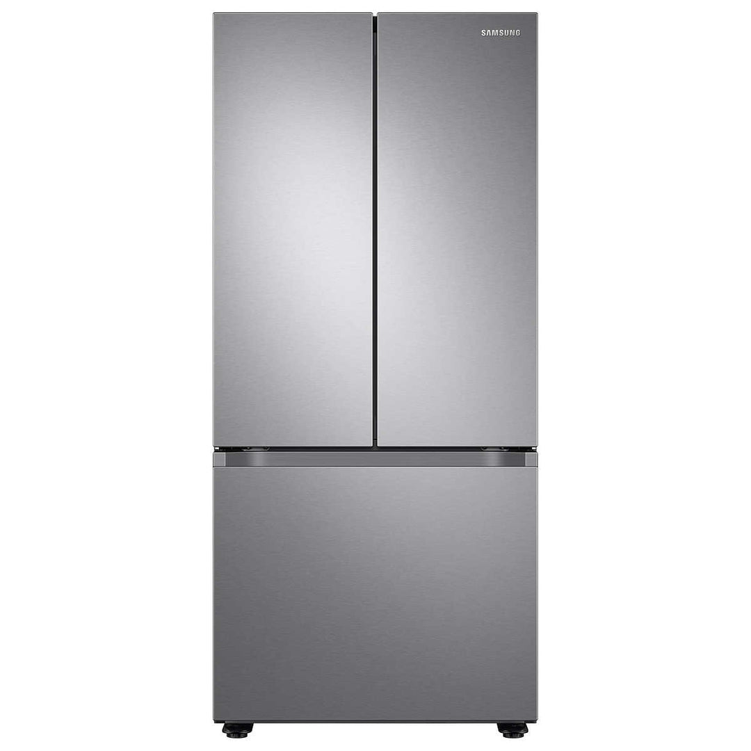Samsung - Réfrigérateur à portes françaises de 30 po en acier inoxydable avec poignée encastrée et conception à porte plate 22,1 pi³
