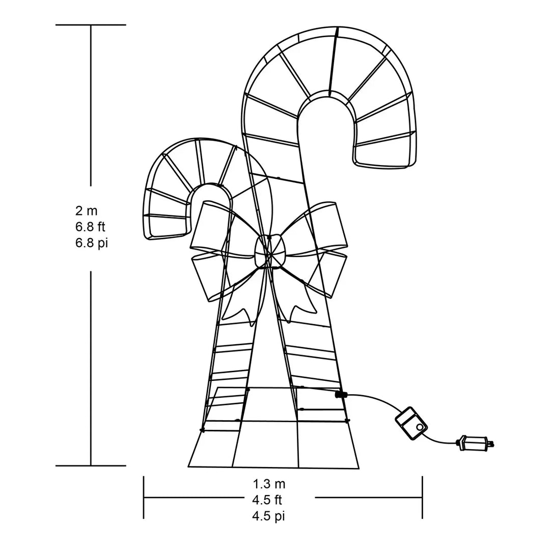 Twinkling LED Candy Canes