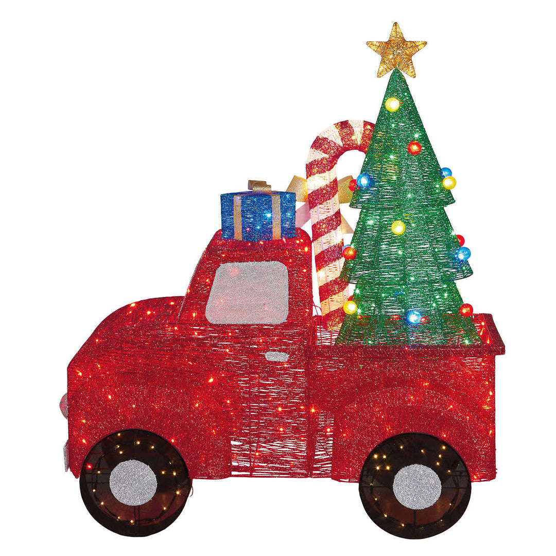 Camion de noël avec lumières DEL