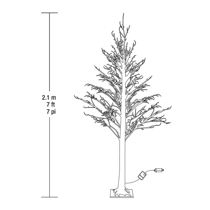 Arbre givré avec lumières à DEL de 2,1 m (7 pi)