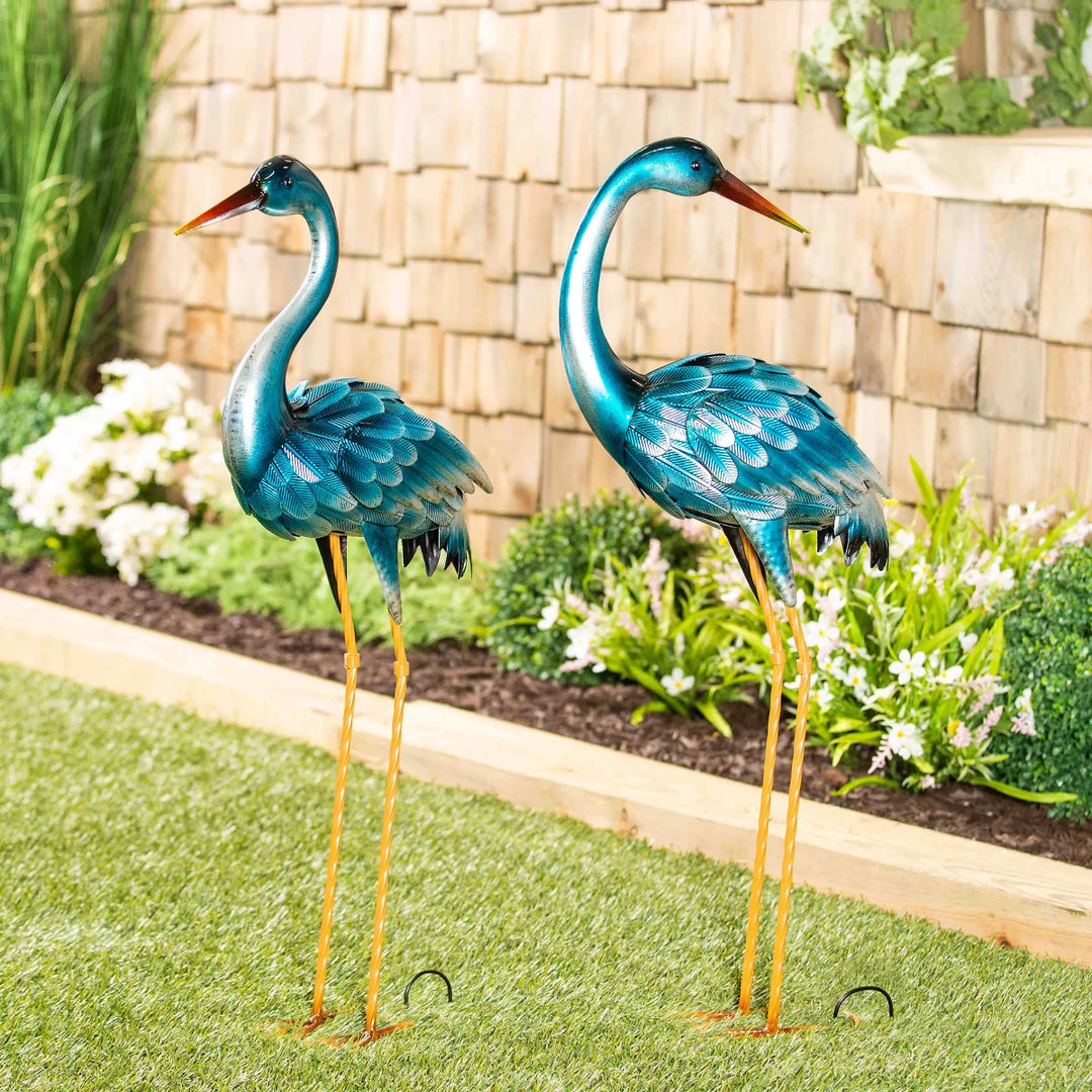 Blue Heron Statue - 2-Pack