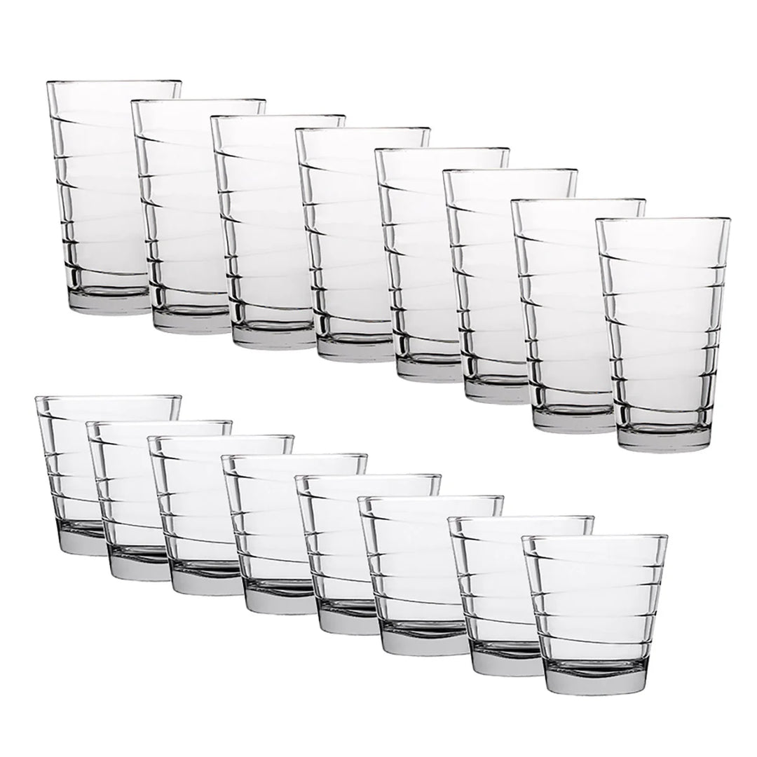 Anchor Hocking Swivel 16-Piece Glass Drinkware Set