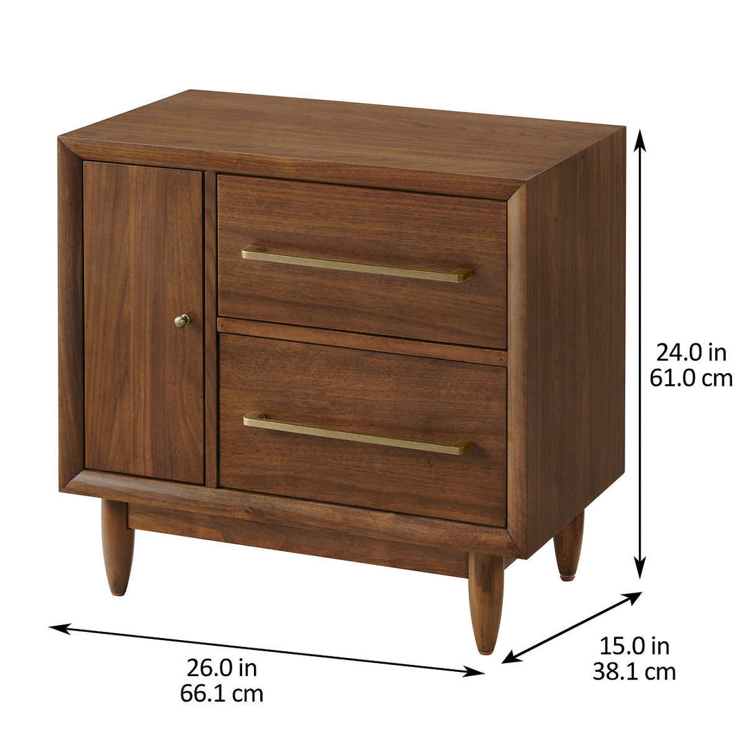 Northridge Home  - Table de chevet avec alimentation Marina Del Rey