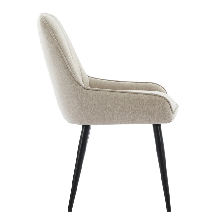 Gemini - Chaises de salle à manger en tissu, paquet de 2