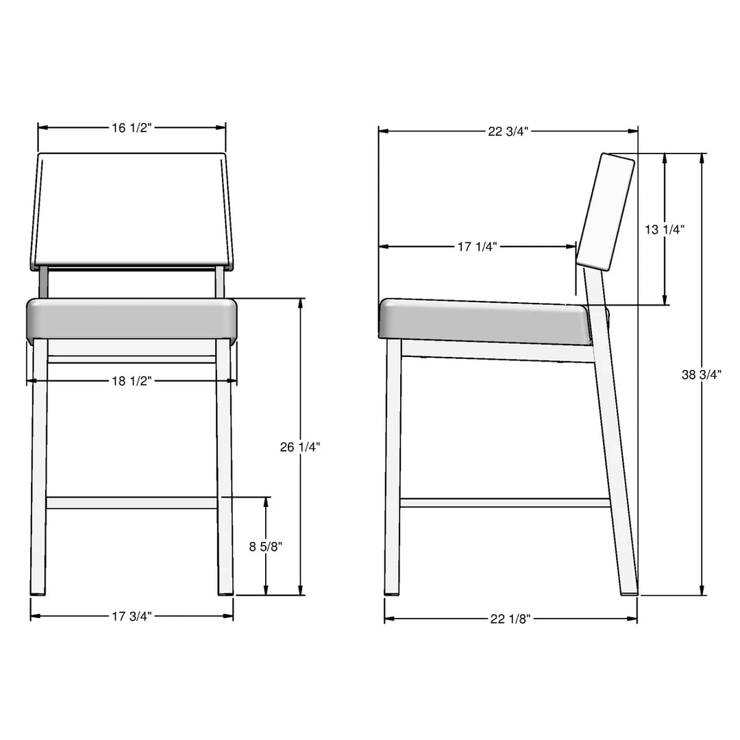 Amisco Avery Counter Stool - Black Base