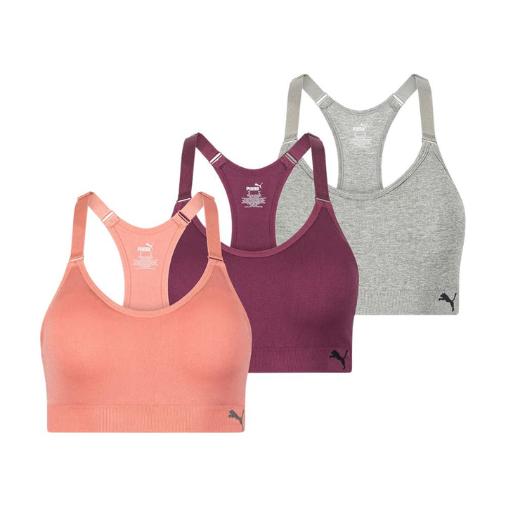 Puma - Soutien-gorge de sport, paquet de 3