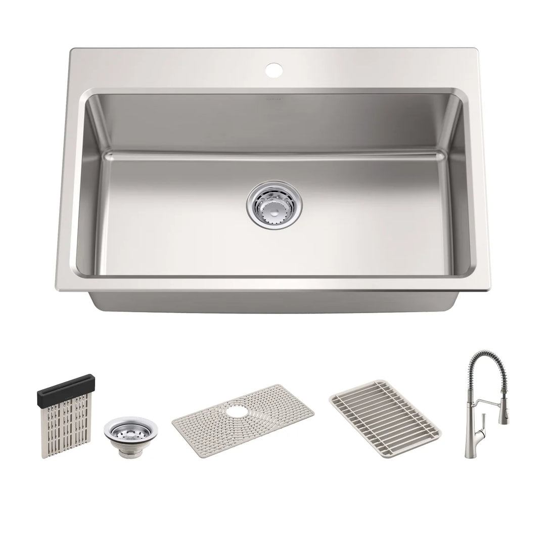 Kohler Pro Function Dual Mount Single Bowl Kitchen Sink Work Station