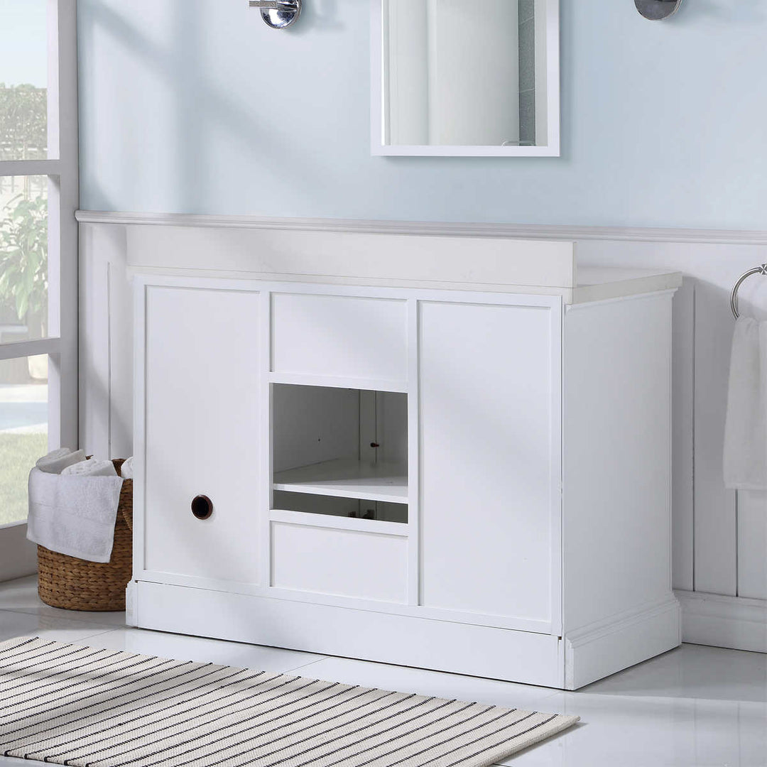Northridge Home - Meuble-lavabo Augusta de 48 po à portes réversibles à persienne