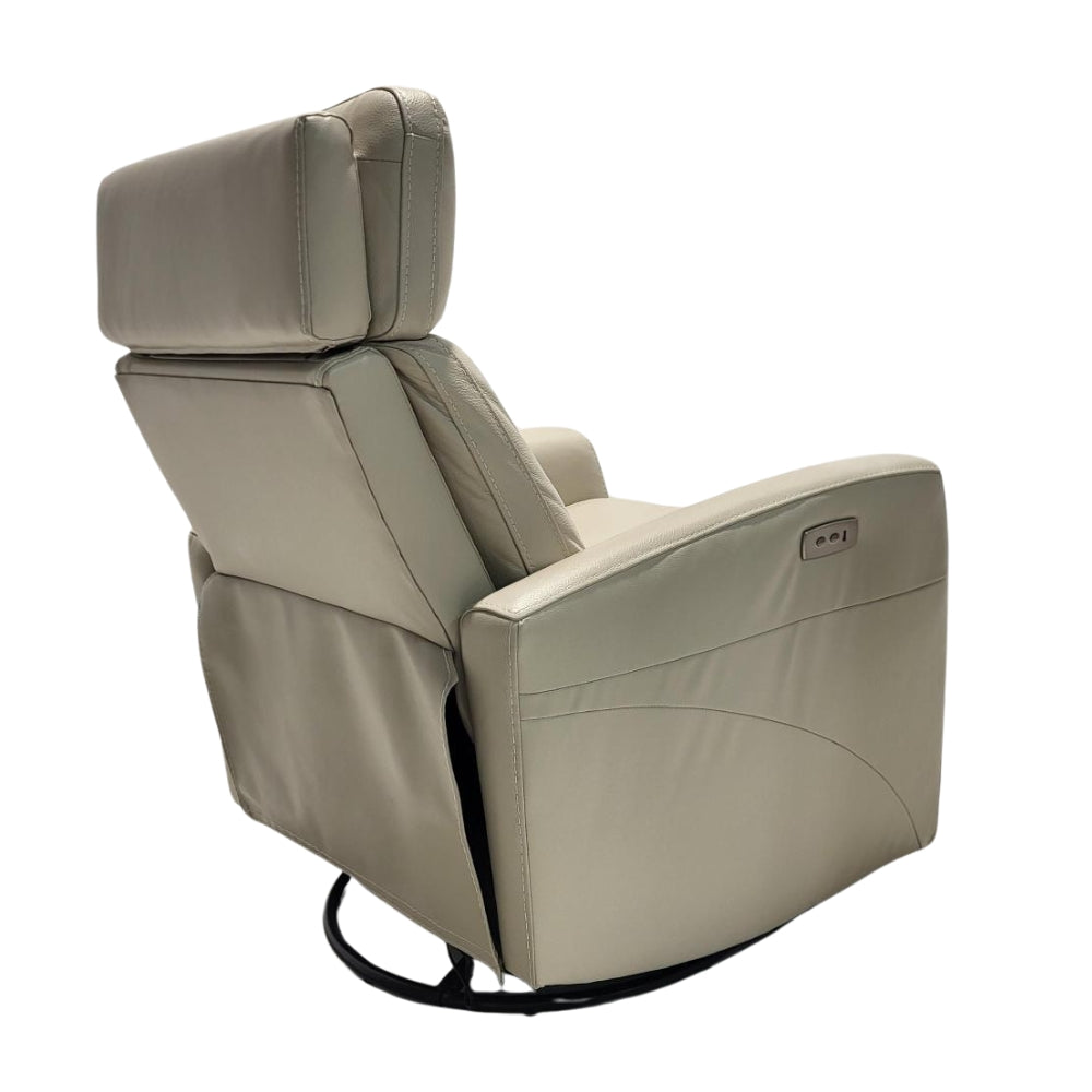 Gilman Creek Furniture Swivel Recliner in Top Grain Leather