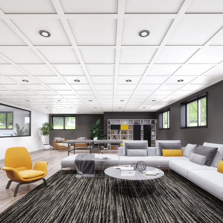 Embassy - Ensemble de plafond suspendu 2 x 2 pi couvrant 145 pi²