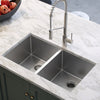 KRAUS - 33" Double Bowl Undermount Stainless Steel Sink