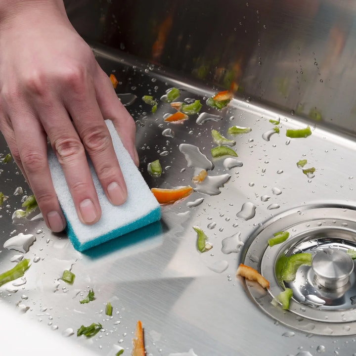 KRAUS - Évier encastrable à cuve double en acier inoxydable de 33 po