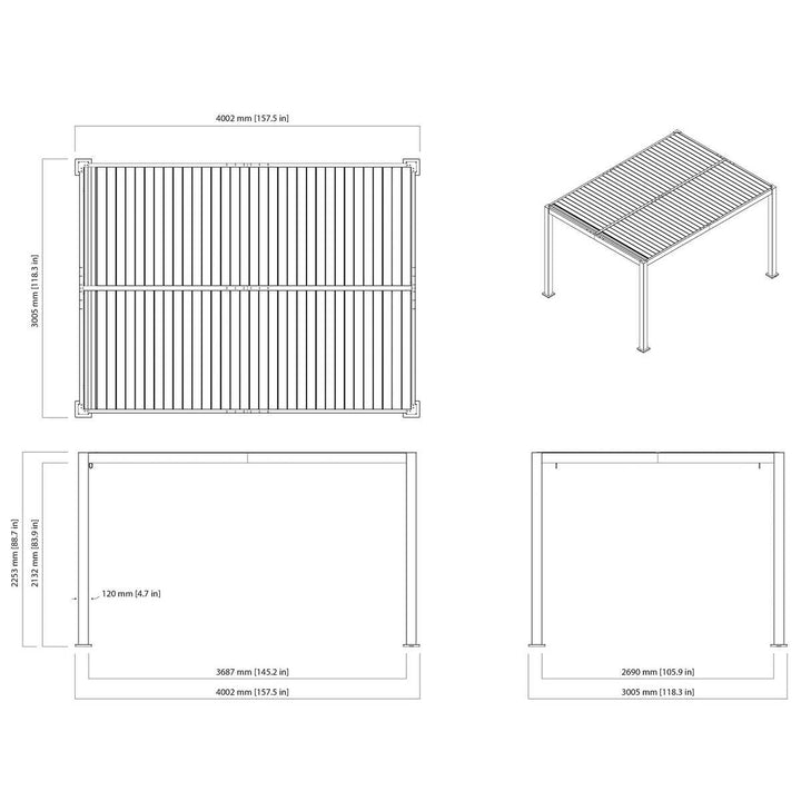 Sojag - Hana Pergola à Lames Orientables