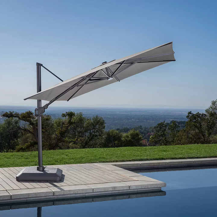 SunVilla - Parasol en aluminium à DEL de 10 pieds (3 m)