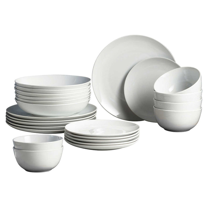 Trudeau - Ensemble de vaisselle en porcelaine, 24-pièces