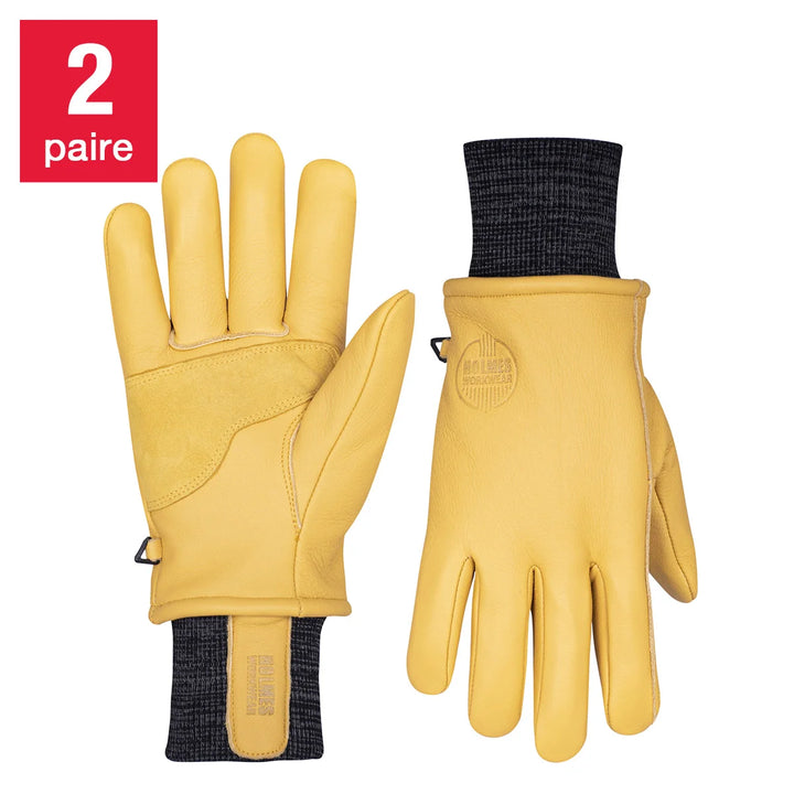 Holmes - Gants Hydra en peau de chevreuil, ensemble de 2 paires