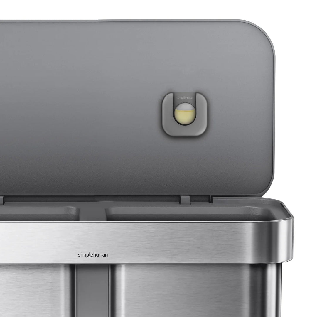Simplehuman - Poubelle à pédale à double compartiment, 58L