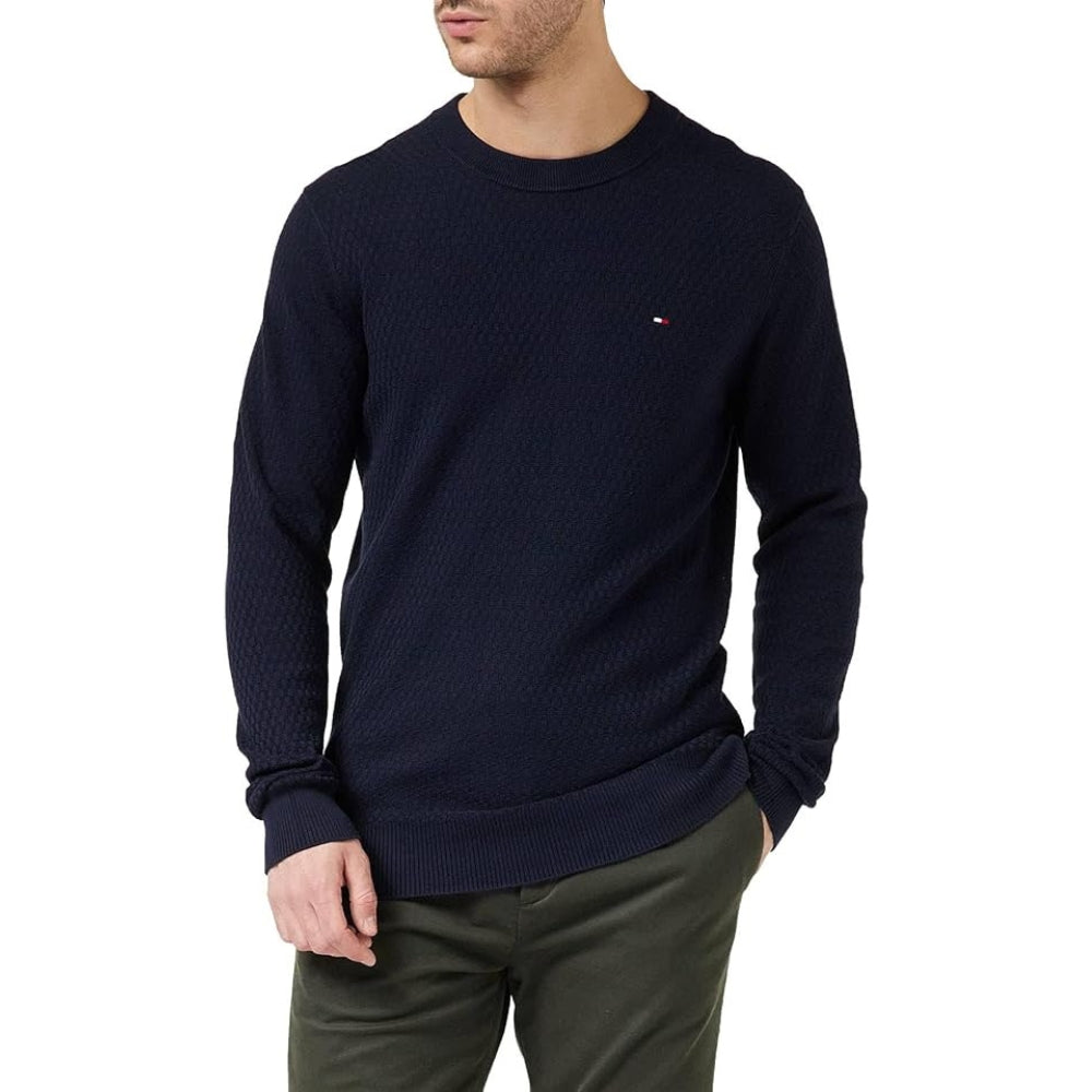 Tommy Hilfiger - Pull col rond texturé croisé