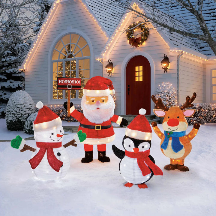 Santa and Friends with LED lights