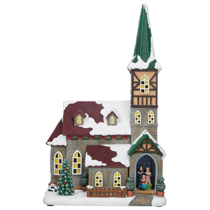 30-Piece Christmas Village Set with Lights and Music