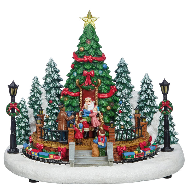 30-Piece Christmas Village Set with Lights and Music