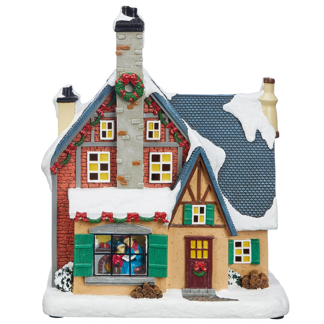 30-Piece Christmas Village Set with Lights and Music