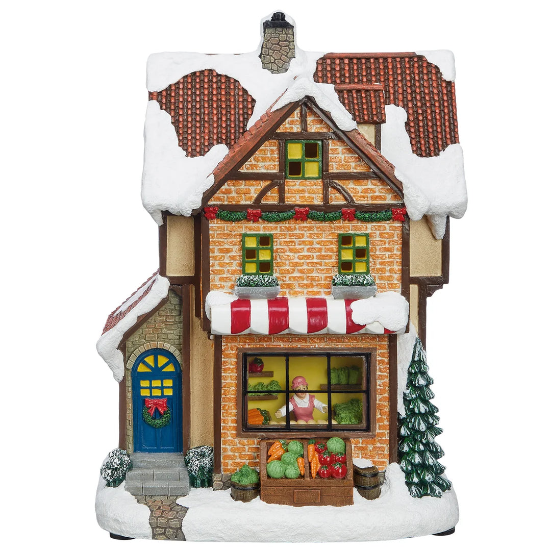 30-Piece Christmas Village Set with Lights and Music