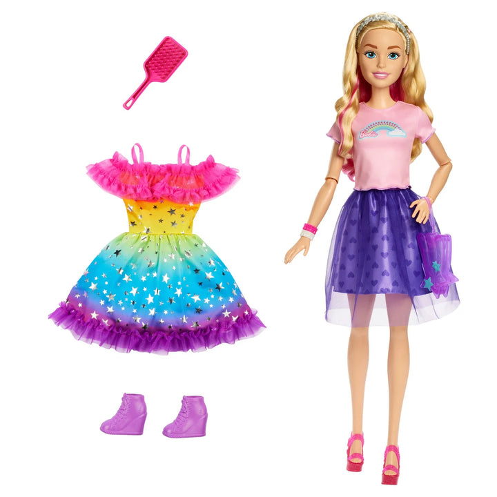 Barbie - Poupée de 28 po avec accessoires de mode