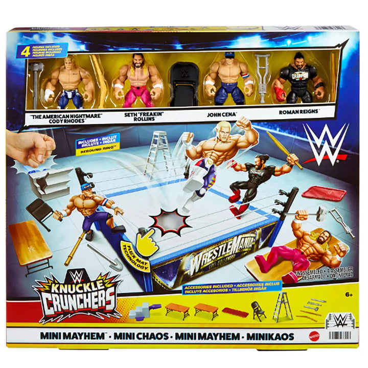 Mattel - WWE ring rebondissant avec figurines