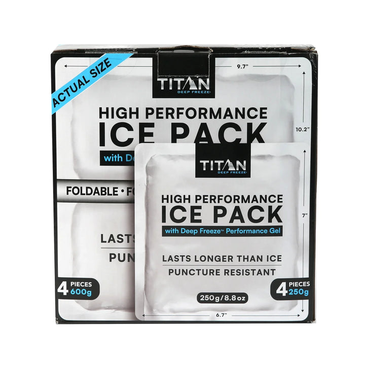 Titan - Ensemble de 8 compresses de glace haute performance