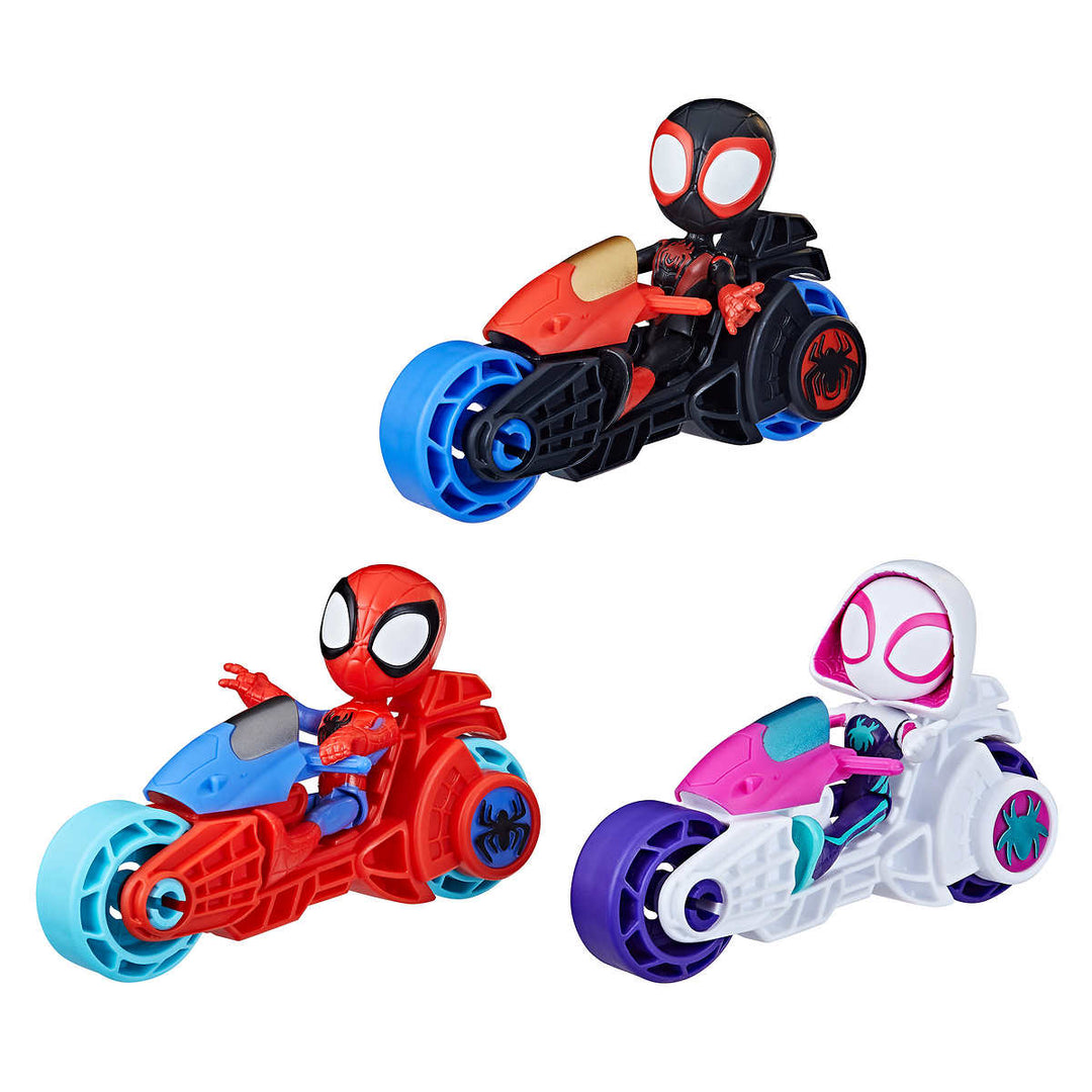 Hasbro - Marvel spiderman et ses amis en moto