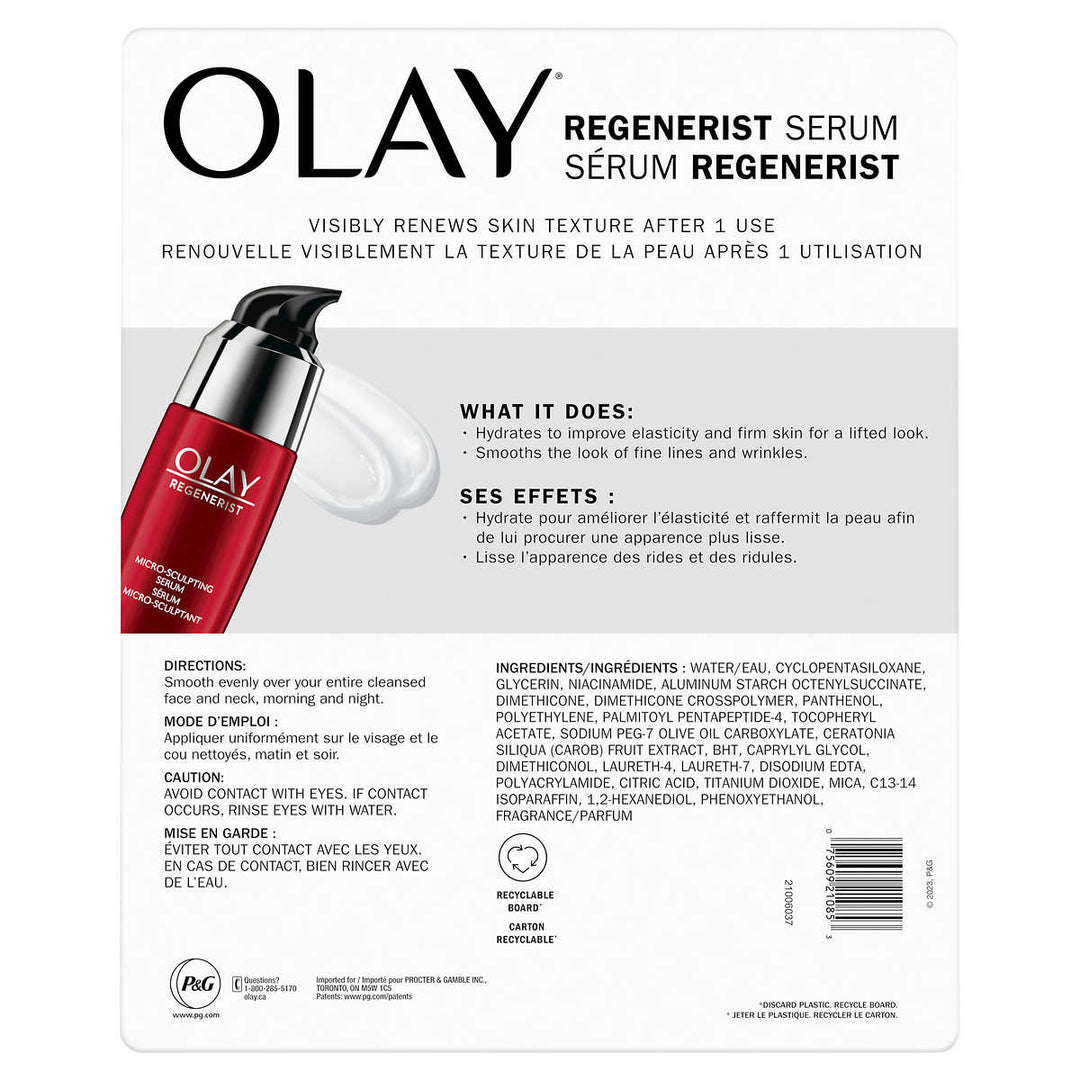 Olay - Sérum micro-sculptant Regenerist, 2 x 50 ml