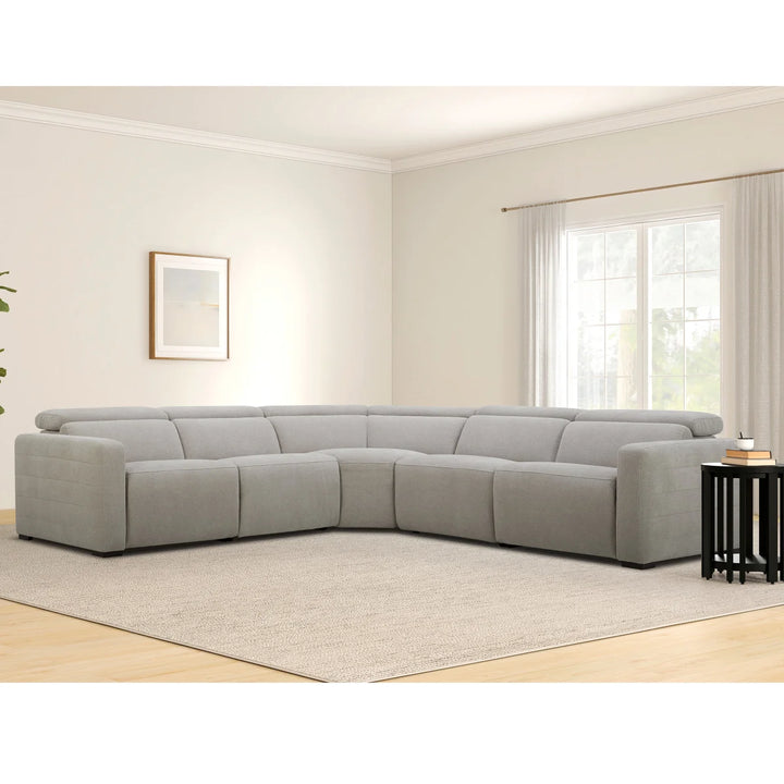 Aiden & Ivy 5-Piece Fabric Power Reclining Sectional